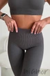 Велосипедки удлиненые в рубчик InSecret Tracks Ribbed Basic Long Poppy Seed XXL Темно-серые - изображение 3