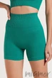Шорти короткі в рубчик з ефектом пуш-ап GIULIA SHORTS RIB SHAPE EMERALD S/M Бірюзові - зображення 1