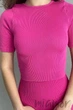 Футболка кроп-топ в рубчик InSecret Crop T-Shirt Ribbed Fuchsia Fedora L/XL Фуксия - изображение 3