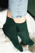 Носки женские из мериносовой шерсти STEVEN 130 Merino Wool 35-37 Темно-зеленые - изображение 3