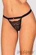 Трусики кружевные с ремешками Obsessive Isabellia L/XL Черные - изображение 1