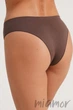 Трусики безшовні в рубчик GIULIA Brasilian briefs RIB Deep Taupe L/XL Тауп - зображення 2