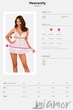 Прозрачная сорочка с трусиками Obsessive Heavenlly babydoll M/L Белая - изображение 5