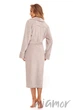 Женский длинный халат из хлопка L&L 2304 CLASSIC 3XL Капучино - изображение 4