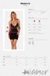 Комбінація сатинова з трусиками Obsessive Maderris chemise XS/S Чорна - зображення 5