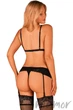 Комплект білизни з поясом Obsessive Maderris set XL/XXL Чорний - зображення 2