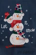 Мужская пижама с новогодним принтом Family Look 115/236 SNOWMAN 2XL Темно-синяя - изображение 4