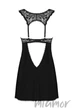 Комбінація з мереживним ліфом Obsessive Donna Dream babydoll XL/XXL Чорна - зображення 4
