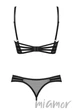 Комплект еротичний з відкритим доступом Obsessive Roxelia set otwarty M/L Чорний - зображення 4