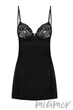 Сорочка жіноча з трусиками Obsessive Serena Love chemise M/L Чорна - зображення 2