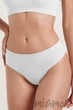 Трусики бесшовные в рубчик GIULIA Brasilian briefs RIB Bianco L/XL Белые - изображение 1