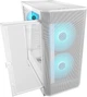 Корпус для ПК Cougar Airface Flo RGB білий ігровий Mid Tower ATX з 3 вентиляторами ARGB 180 і 120 мм - зображення 4