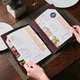 Папка меню А5 Inko Horeca двухслойна кожаная с кольцевым механизмом и кожаными кутами ШМ11А5 Бордовый - изображение 6