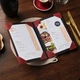 Папка меню А5 Inko Horeca кожаная с угловыми карманами ШМ08A5 Темно Красный - изображение 8