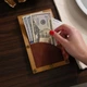 Счётница конверт Inko Horeca с кожаным держателем Р209 195 х 115 мм Коричневый - изображение 10