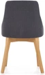 Krzesło do kuchni i salonu Halmar Toledo Grafitowe/Dąb miodowy (5905248122666) - obraz 7