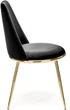 Krzesło do kuchni i salonu Halmar K460 ze złotym stelażem Czarne (5905248125780) - obraz 5