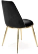 Krzesło do kuchni i salonu Halmar K460 ze złotym stelażem Czarne (5905248125780) - obraz 7