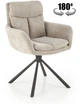 Стілець для кухні та вітальні Halmar K495 обертальний Бежевий (5905248125940) - зображення 1