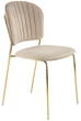 Стілець для кухні та вітальні Halmar K499 зі золотим каркасом Бежевий (5905248126039) - зображення 1