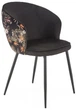 Krzesło do kuchni i salonu Halmar K506 Czarne ze wzorem (5905248126152) - obraz 1