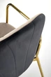 Krzesło do kuchni i salonu Halmar K500 ze złotym stelażem Beżowe/Czarne (5905248126060) - obraz 2