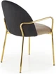 Krzesło do kuchni i salonu Halmar K500 ze złotym stelażem Beżowe/Czarne (5905248126060) - obraz 10