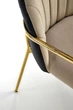 Krzesło do kuchni i salonu Halmar K500 ze złotym stelażem Beżowe/Czarne (5905248126060) - obraz 17