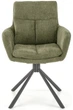 Стілець для кухні та вітальні Halmar K495 обертальний Оливковий (5905248131903) - зображення 9