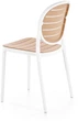Стілець для кухні Halmar K529 пластиковий Білий/Натуральний (5905248132115) - зображення 3
