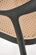 Krzesło do kuchni Halmar K530 plastikowe z podłokietnikami Czarne/Naturalne (5905248132153) - obraz 2