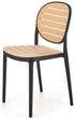 Стілець для кухні Halmar K529 пластиковий Чорний/Натуральний (5905248132139) - зображення 4