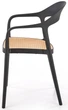 Krzesło do kuchni Halmar K530 plastikowe z podłokietnikami Czarne/Naturalne (5905248132153) - obraz 7