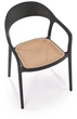 Krzesło do kuchni Halmar K530 plastikowe z podłokietnikami Czarne/Naturalne (5905248132153) - obraz 9