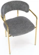 Krzesło do kuchni i salonu Halmar K537 ze złotym stelażem Popielate (5905248132351) - obraz 9