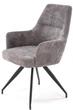Krzesło do kuchni i salonu Halmar K542 obrotowe Popielate (5905248132504) - obraz 5