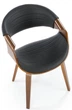 Стілець для кухні та вітальні Halmar K544 Чорний/Горіховий (5905248132542) - зображення 9