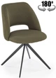 Стілець для кухні та вітальні Halmar K546 обертальний Оливковий (5905248132603) - зображення 1