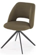 Стілець для кухні та вітальні Halmar K546 обертальний Оливковий (5905248132603) - зображення 9