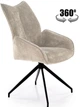 Стілець для кухні та вітальні Halmar K553 обертальний Бежевий (5905248132795) - зображення 1