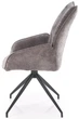 Krzesło do kuchni i salonu Halmar K553 obrotowe Popielate (5905248132801) - obraz 6