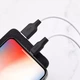 Data - кабель HOCO X21 Plus USB to Lightning 2.4A 2m, White - зображення 3