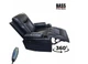 Массажное кожаное кресло, черное Bass Polska BH 30040 RELAX с массажем спины, поясницы и ног - изображение 12