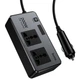 АЗУ инвертор Hoco Z66 New PD66W+QC3.0 (2USB-A/1C/2xSocket) (0.5m) Black - изображение 4