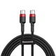 Кабель Baseus Cafule USB-C to USB-C 1m Black/Red (CATKLF-G91) - изображение 1