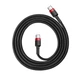 Кабель Baseus Cafule USB-C to USB-C 1m Black/Red (CATKLF-G91) - изображение 4