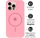Чохол Silicone Premium case MagSafe з захистом камери та дисплея для iPhone 16 Pro Max Full Protective pink 4009 - зображення 1