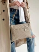Сумка средняя чер плечо стеганая кожа ARTiS Bags 1821 4825-140 Темно-бежевая - изображение 3