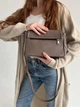 Сумка з клапаном стьобана шкіра ARTiS Bags 1750 4822-4222 Темно-бежева - зображення 4
