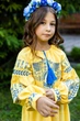 Вишита сукня для дівчинки Trend Вільна 122 Жовтий (SOLSUDVILPT) - изображение 4